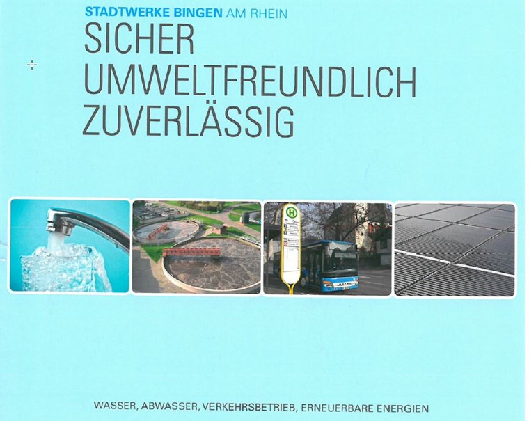 Titelbild (Ausschnitt) der Broschüre über die Stadtwerke Bingen am Rhein