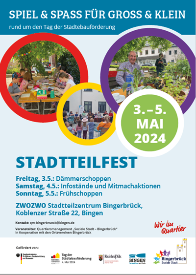 Einladung Stadtteilfest Bingerbrück - 03.-05.05.2024