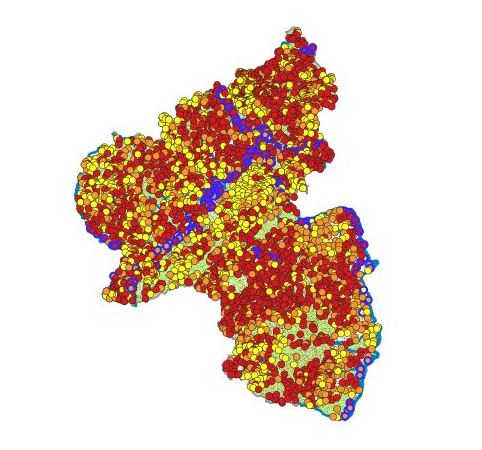 Landesweite Starkregengefahrenkarte