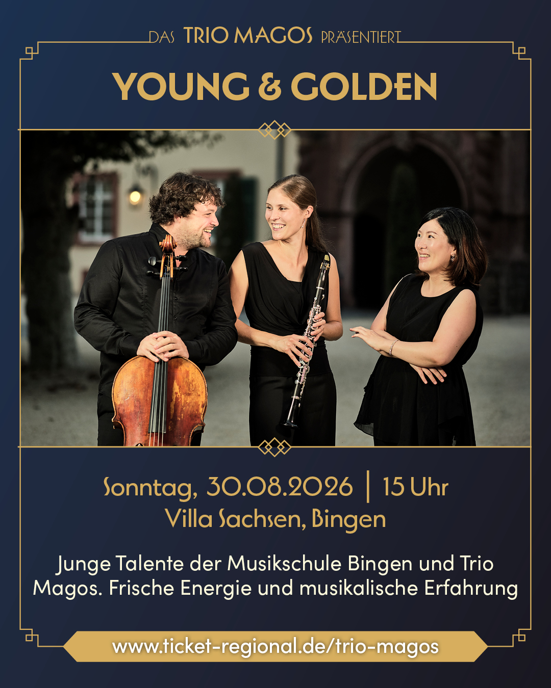Veranstaltungsplakat Young & Golden