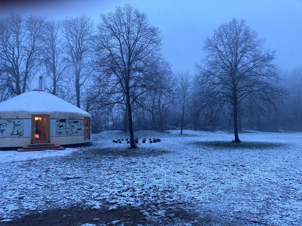 Die Waldkita im Winter.  |  Quelle: Stadt Bingen