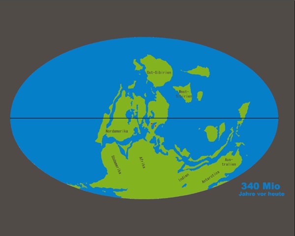 Standbild 340 Millionen Jahre vor heute