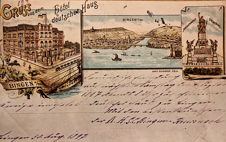 Repro einer Postkarte, die am 30. August 1897 beschrieben wurde.