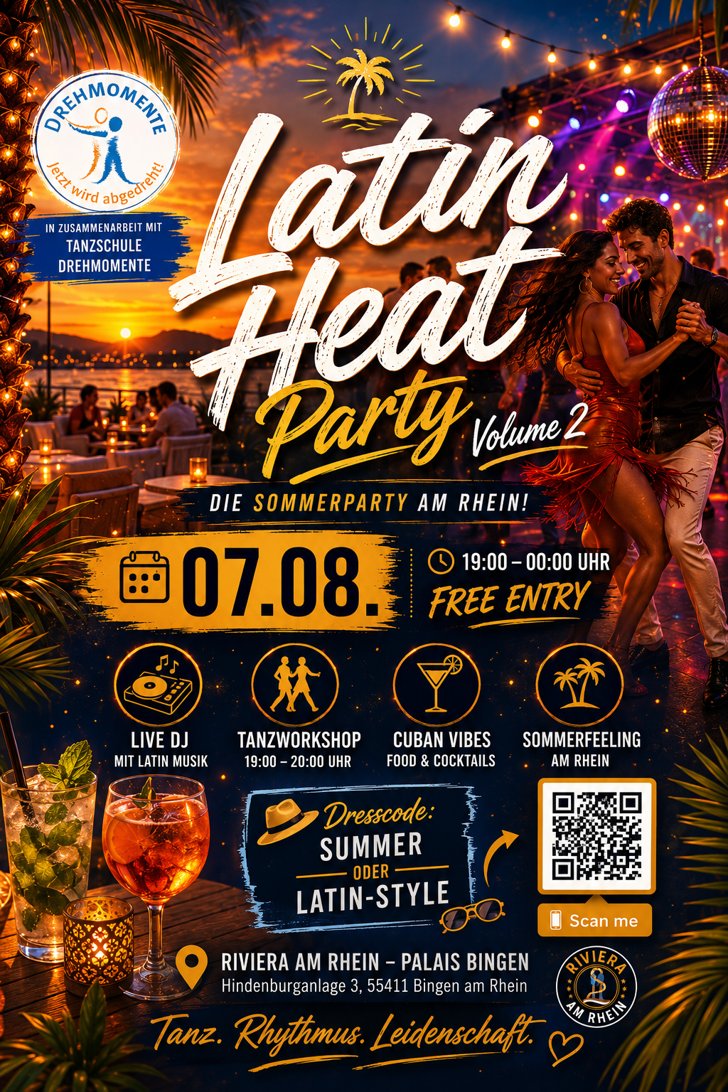 🔥 Latin Heat Party – Volume 2 🔥 | Riviera am Rhein – Palais Bingen