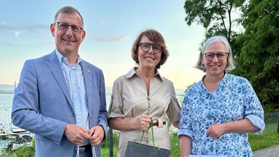 Barth, Barksa, Krause: v.l. Landrat Thomas Barth, stv. Landrätin Jolanta Barska, THB-Präsidentin Prof. Dr. Antje Krause
