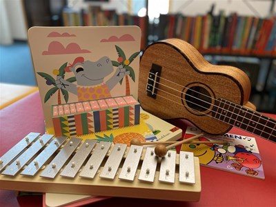 Jazzgeschichte für Kinder in der Bücherei³ Bingen