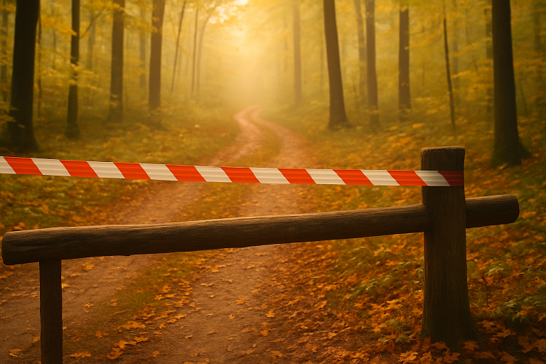 Sperrung Waldweg (Symbolbild)
