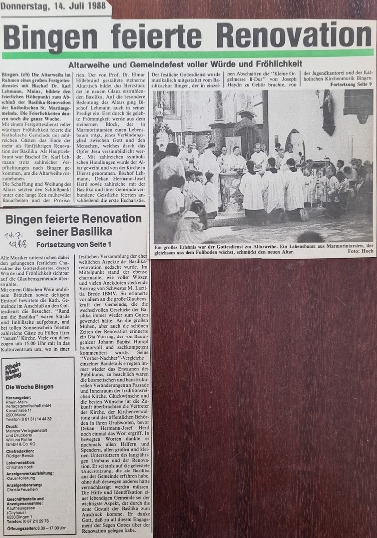 Bingen feierte Renovation, 14. Juli 1988