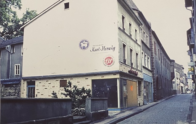 Die vom Abbruch betroffenen Gebäude, 1974.
