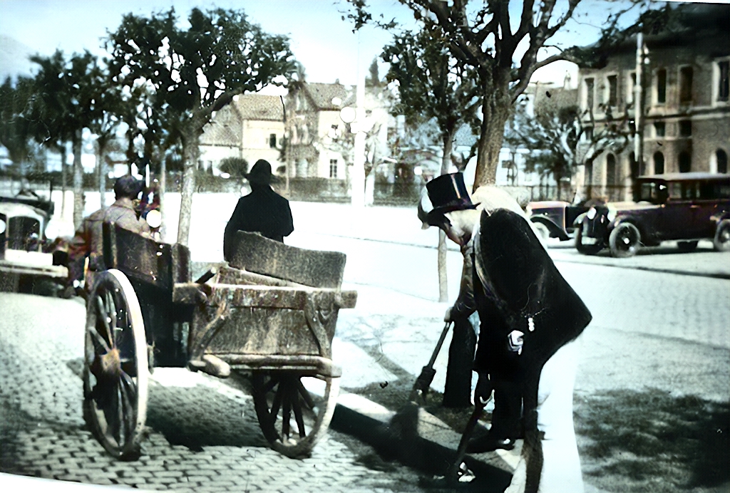 Binger Gassekehrer im Juni 1930