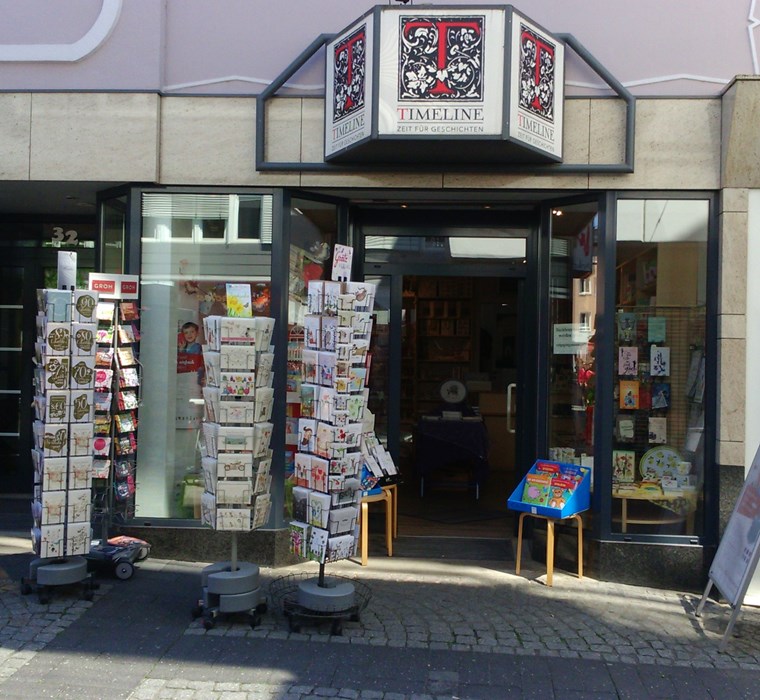 Buchhandlung-Timeline – Außenansicht