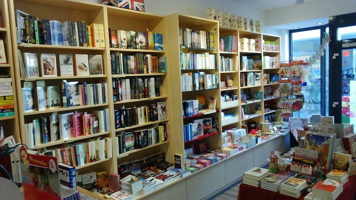 Buchhandlung-Timeline – Innenansicht