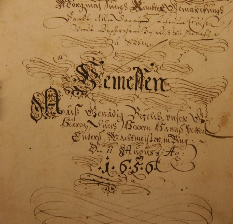 „Herdstellen-Register“ für die Gemarkung des „Fleckens Kembden“ von 1656