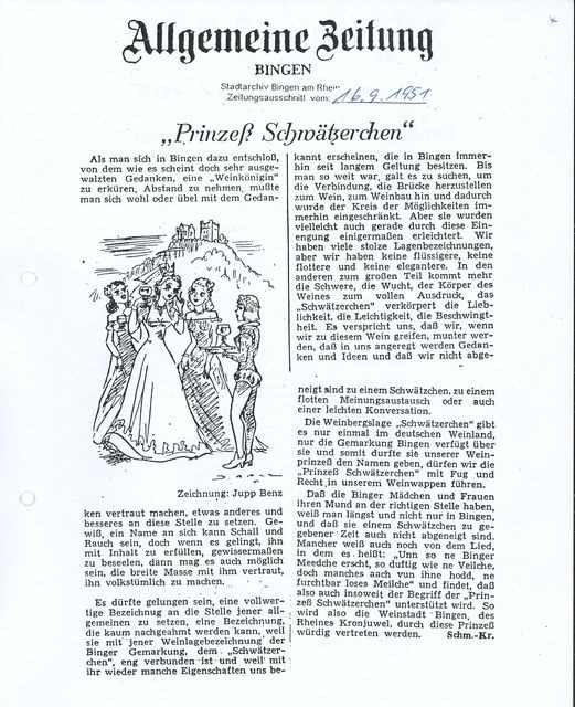 "Prinzess Schwätzerchen" ist die Erfindung von Adolf Schmitt-Kraemer