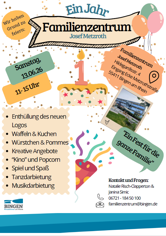 Das Familienzentrum Josef Metzroth in Bingerbrück feiert seinen 1. Geburtstag.