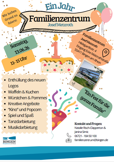 Das Familienzentrum Josef Metzroth in Bingerbrück feiert seinen 1. Geburtstag.