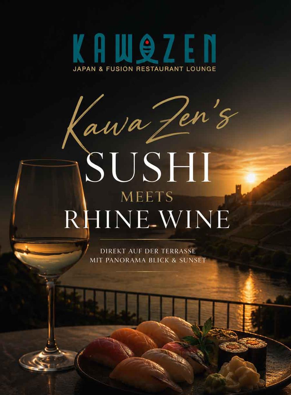Rhein Wein trifft auf Sushi - Sonnenterrasse
