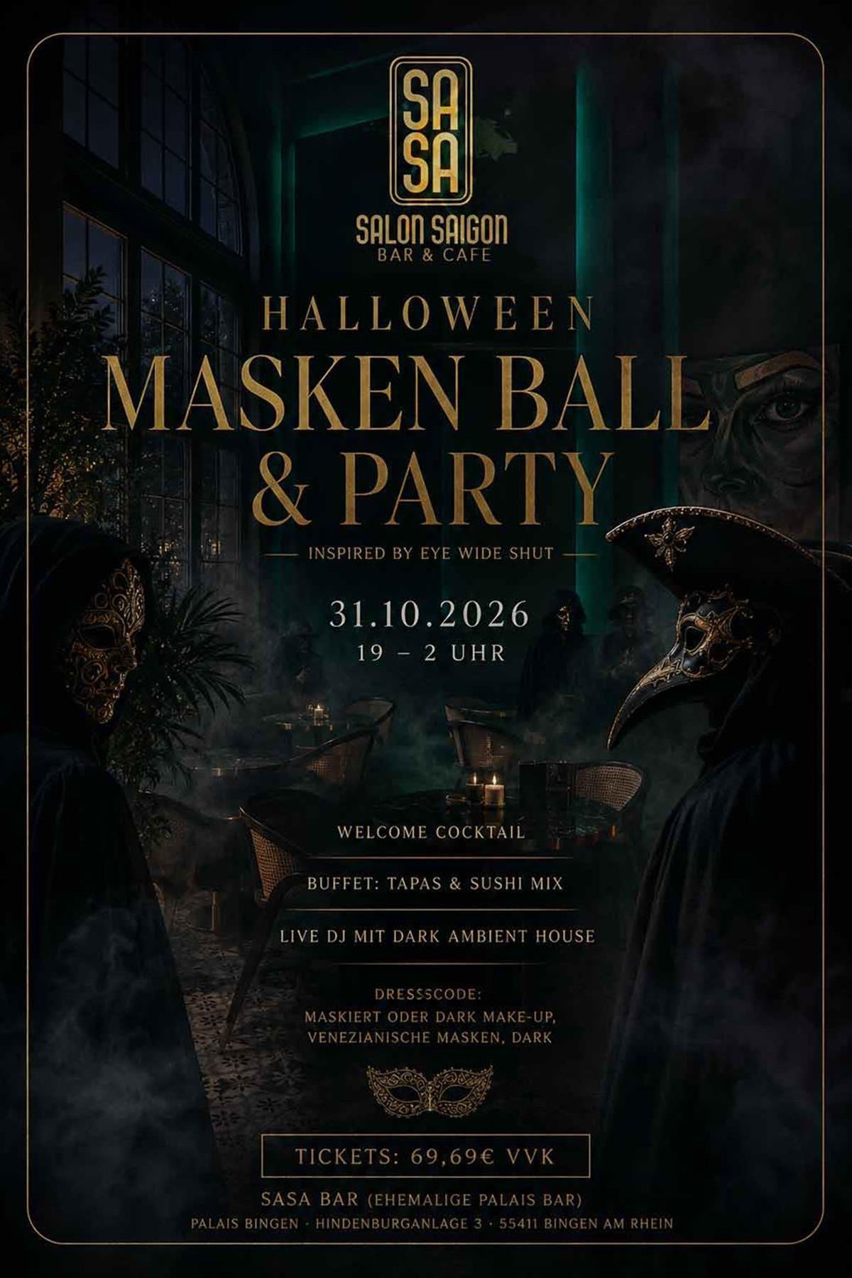 Halloween Maskenball & Party im SASA