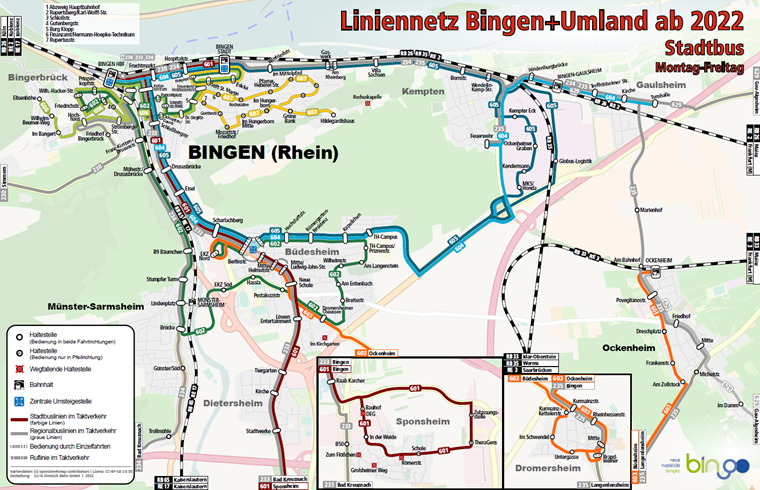 Liniennetzplan Bingen 2022