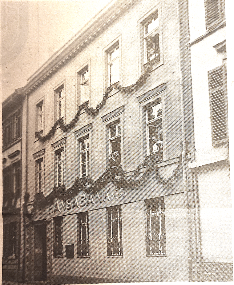 Hansabank, Mainzer Str. 3, Datum unbekannt, vermutlich 1930er Jahre.