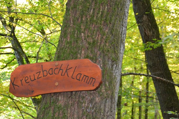 Eingang zur Kreuzbachklamm.
