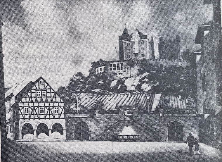 Schaubild von Otto Müller zur Neugestaltung, abgedruckt in der AZ 17.06.1955.