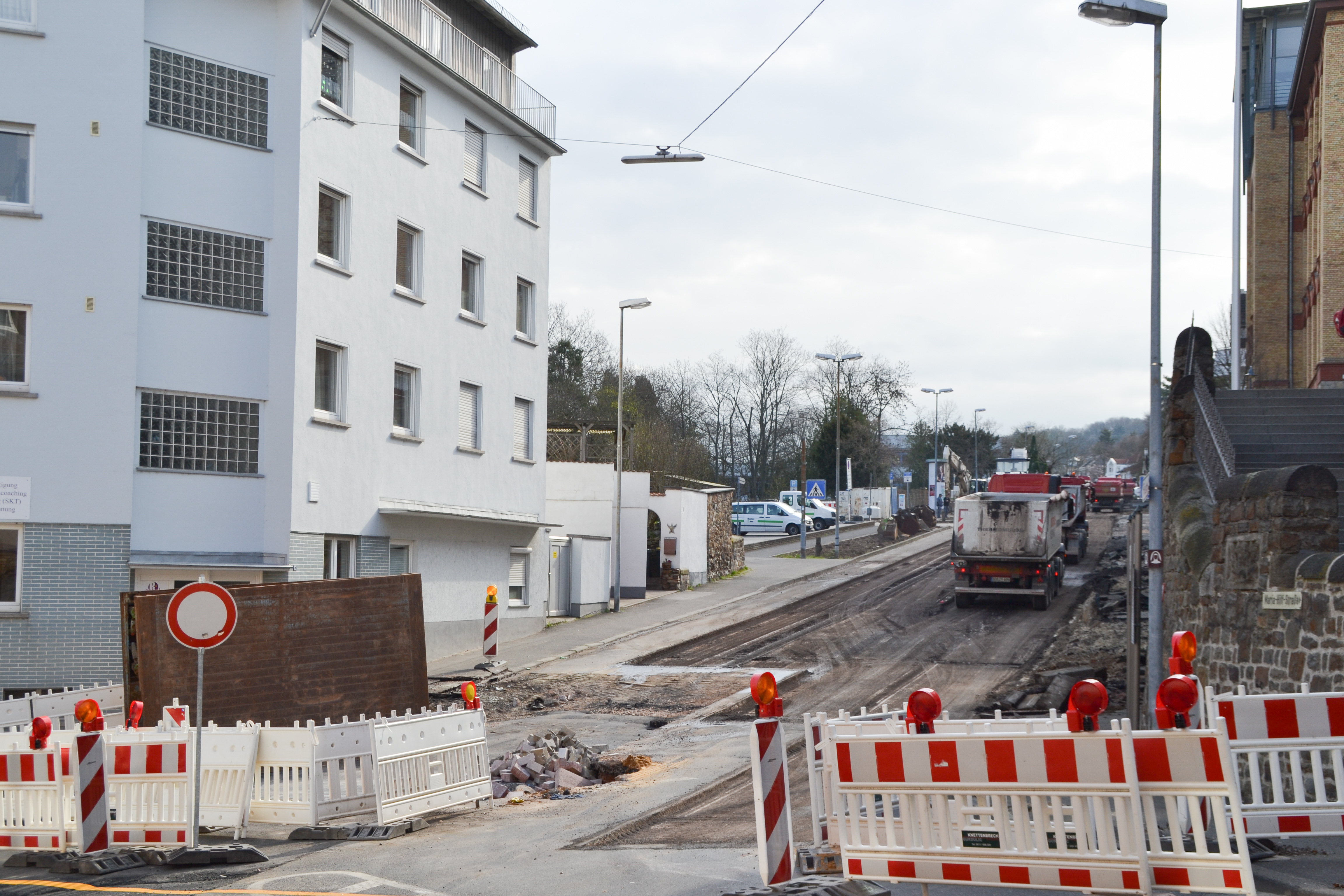 Baustart Rochusallee (2018).  