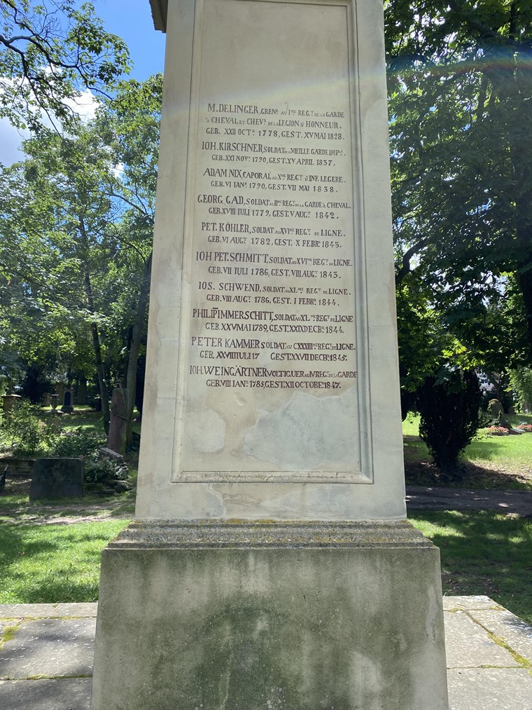 Veteranendenkmal auf dem Alten Friedhof, Bingen (von Norden)