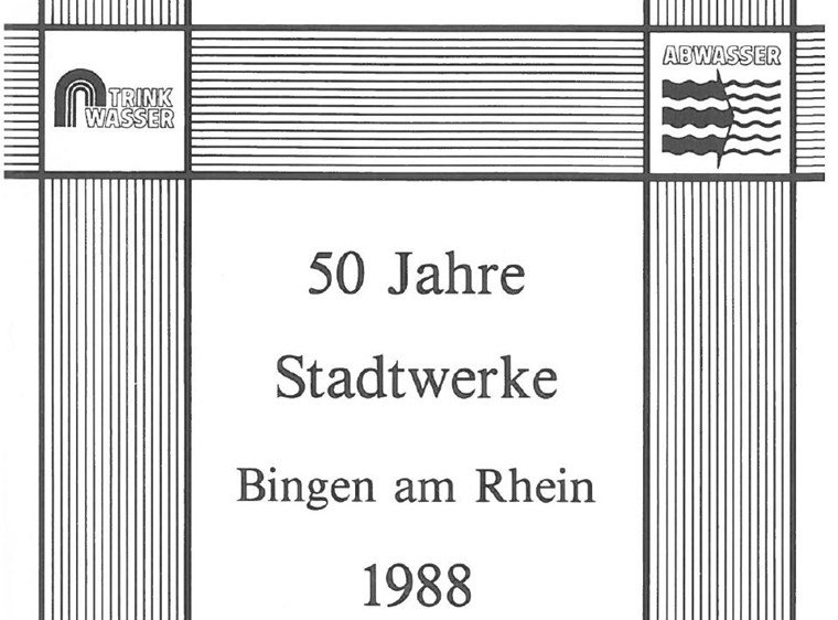 Titelbild (Ausschnitt) der Broschüre zum 50. Jahrestag des Bestehens der Stadtwerke Bingen am Rhein
