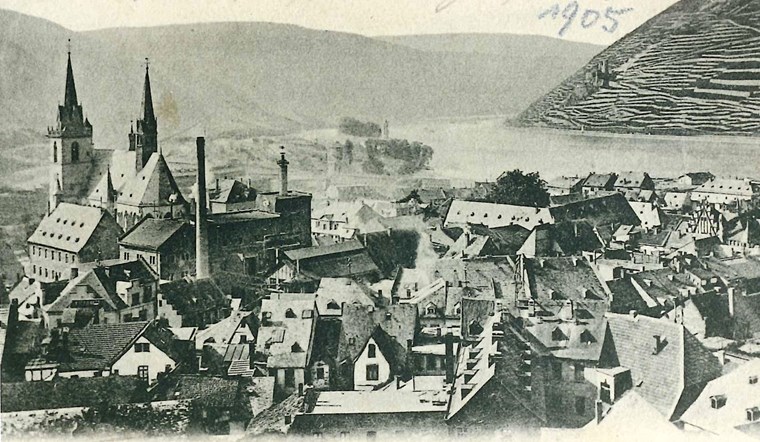 Ansicht von Bingen um 1900 (Postkarte, 1905 gelaufen)