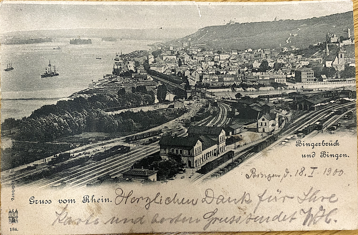 Blick auf das Rhein-Nahe-Eck vor ca. 140 Jahren