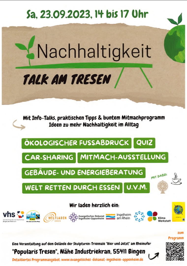 Plakat Nachhaltigkeitstresen Bingen.
