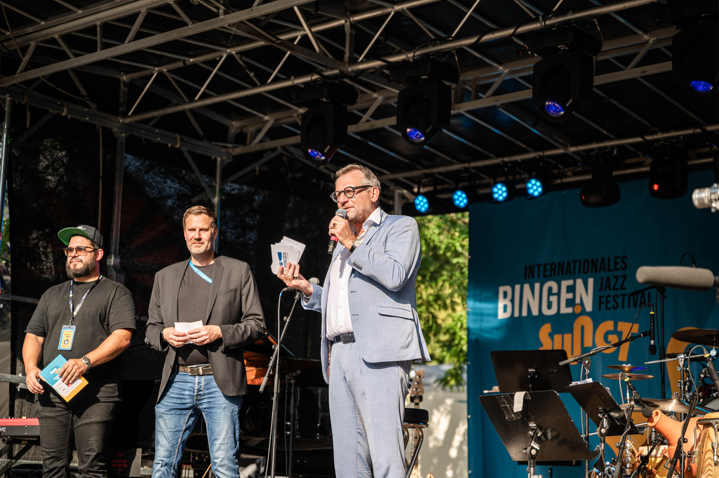 OB Thomas Feser begrüßte die Gäste zur 26. Auflage von Bingen swingt.