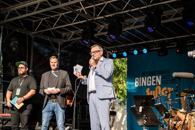 OB Thomas Feser begrüßte die Gäste zur 26. Auflage von Bingen swingt.