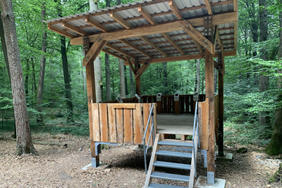 Der Kinderhochsitz im Binger Wald. Der Kinderhochsitz im Binger Wald.