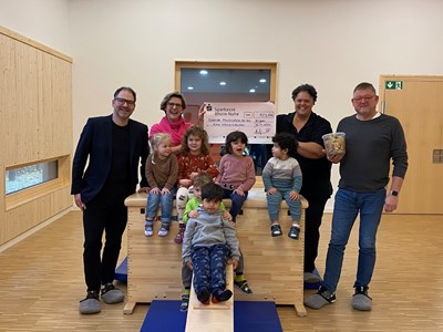 Die Kinder der Kita Weltentdecker freuten sich sehr über die Spende der Binger Seniorinnen und Senioren