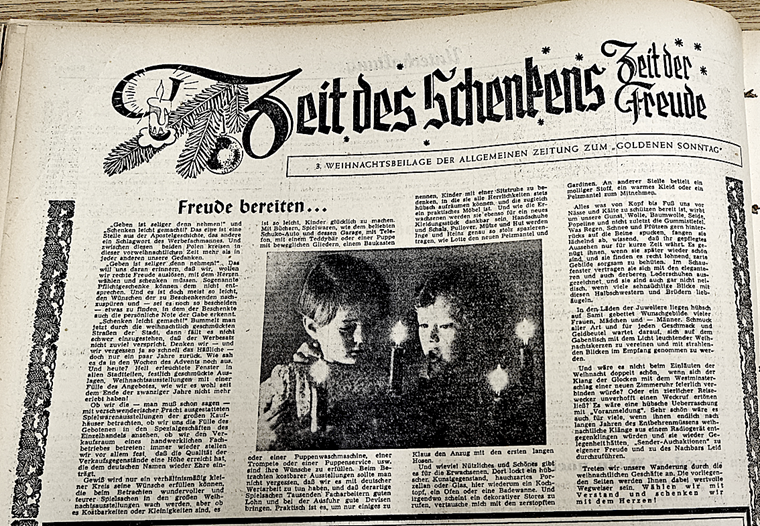 Artikel aus Allgemeine Zeitung vom 20.12.1952.