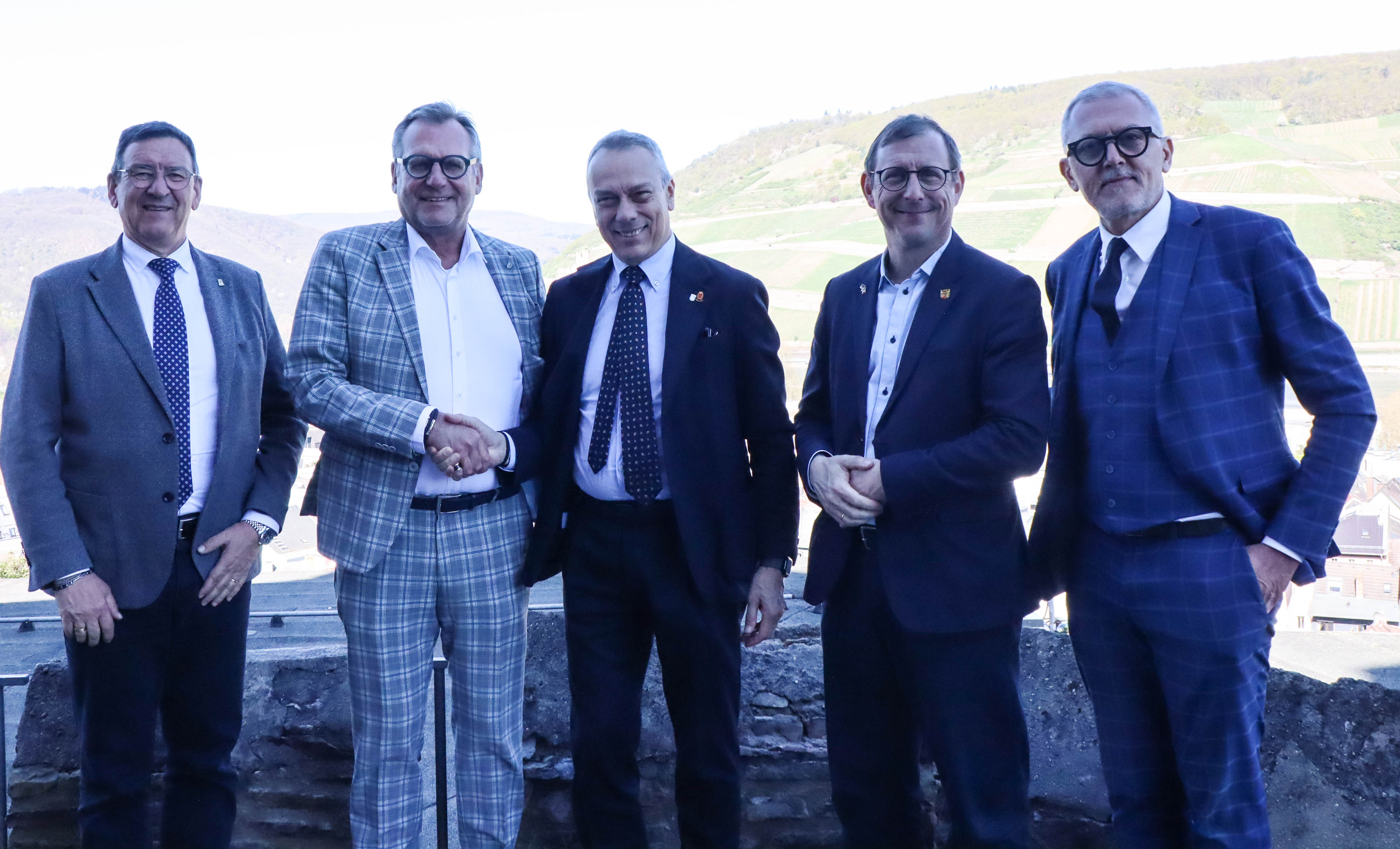 Führten gute Gespräche (v. li.): Roberto Brizzi, Thomas Feser, Flavio Massimo Pasini, Thomas Barth und Orfeo Pozzani.