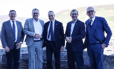 Führten gute Gespräche (v. li.): Roberto Brizzi, Thomas Feser, Flavio Massimo Pasini, Thomas Barth und Orfeo Pozzani.