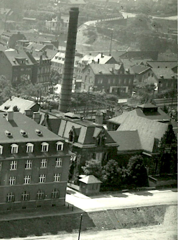 Das Elektrizitätswerk war eines der ersten Elektrizitätswerk im Großherzogtum Hessen. Hier ein ausschnitt aus einem Foto von 1928.