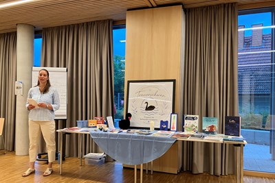 Kathrin Altmeppen bei ihrem Vortrag. Kathrin Altmeppen bei ihrem Vortrag.