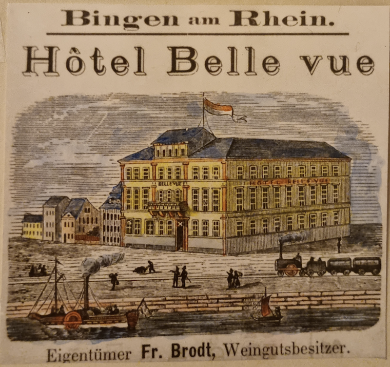Hotel Belle vue, Zeichnung ca. 1870