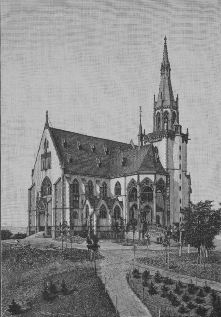 Die heutige Binger Rochuskapelle (wahrscheinlich 1895)