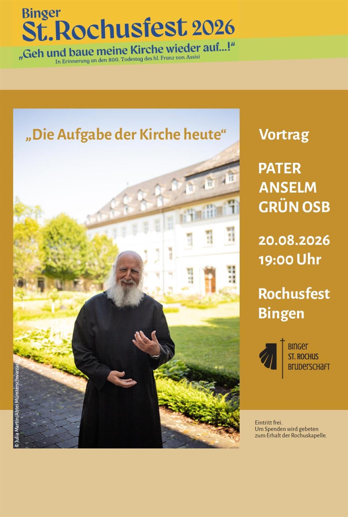 Vortrag mit Pater Anselm Grün beim Binger Rochusfest