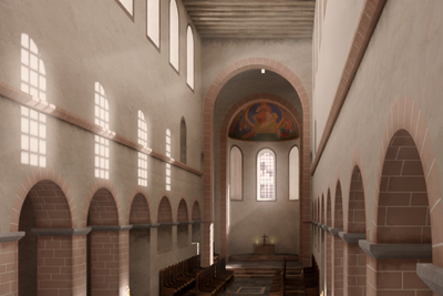 Visualisierung Blick in Klosterkirche Rupertsberg