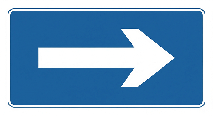 Symbolbild Einbahnstraße.