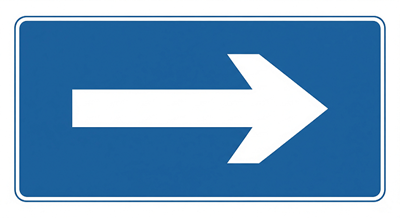 Symbolbild Einbahnstraße.