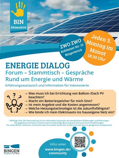 Jeden 3. Montag im Monat findet im Zwozwo der Energie-Dialog statt.