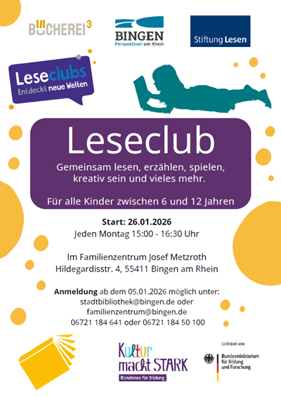 Veranstaltungsplakat "Leseclub"