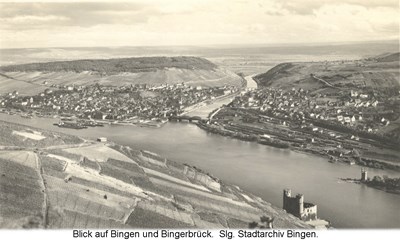 Blick auf Bingen und Bingerbrück im Jahr 1931.